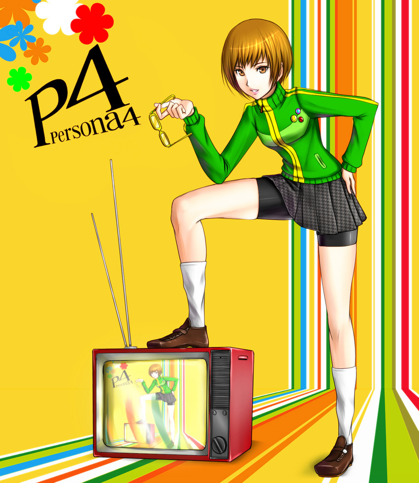 satonaka chie (persona and 1 more) drawn by kinakogm