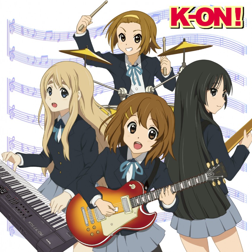 akiyama mio, hirasawa yui, tainaka ritsu, and kotobuki tsumugi (k-on!) drawn by matthew_(artist)