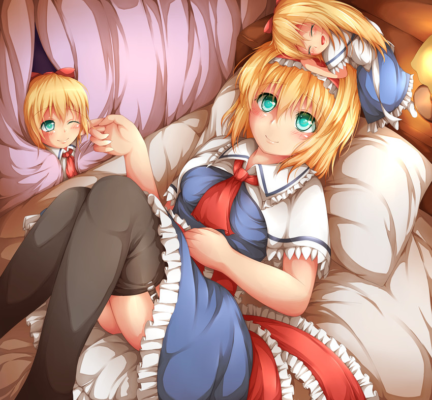 alice margatroid and shanghai doll (touhou) drawn by akkii_(meragold)