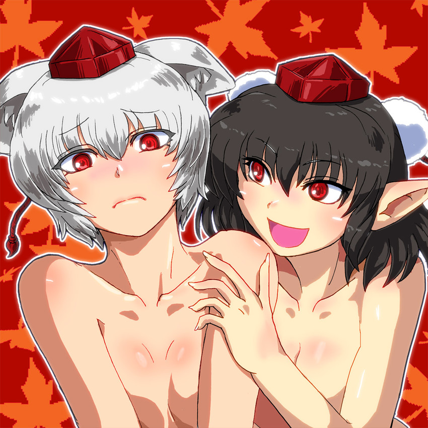 shameimaru aya and inubashiri momiji (touhou) drawn by gomi_ichigo