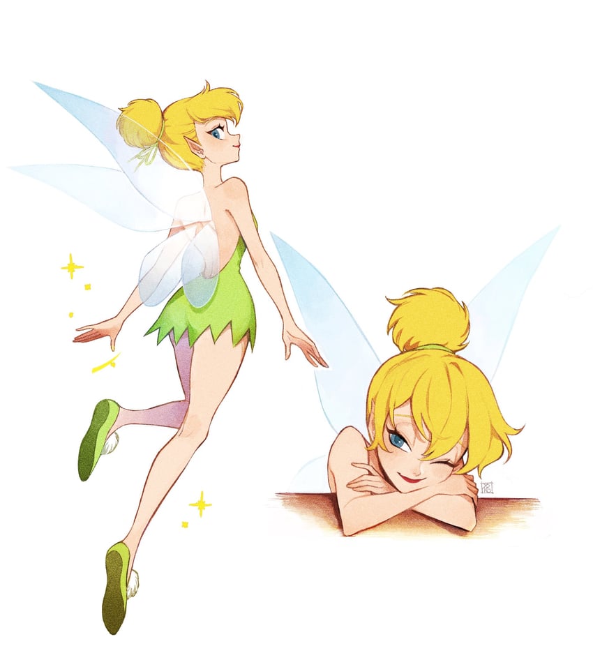 tinker bell (walt disney's peter pan) drawn by yokotn