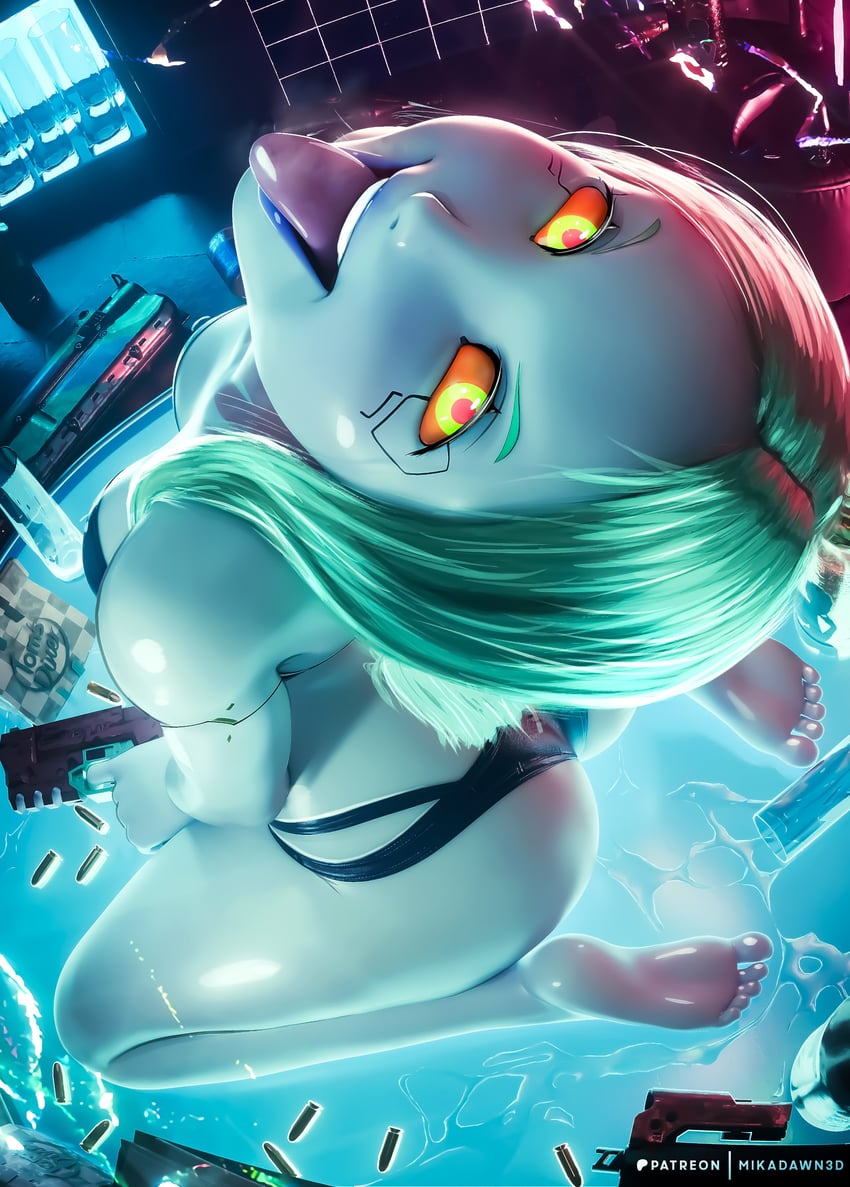 rebecca (cyberpunk and 1 more) drawn by mika_dawn