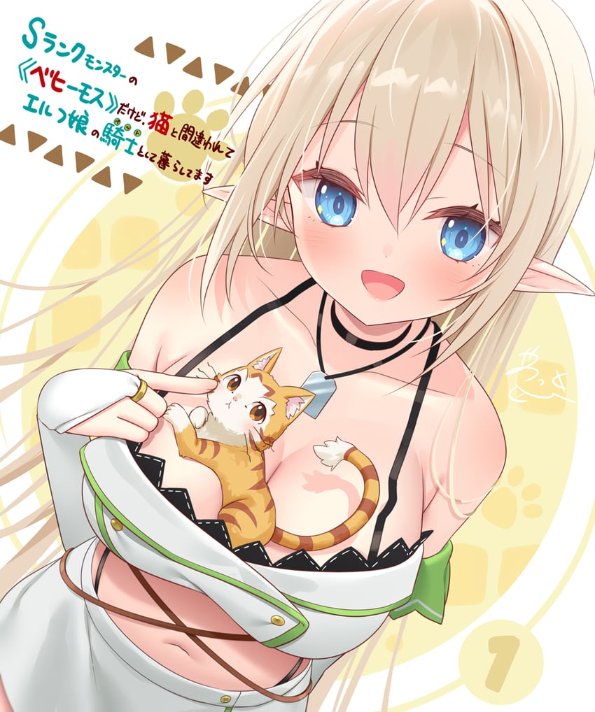 aria and tama (s-rank monster no "behemoth" dakedo neko to machigawarete elf musume no pet toshite kurashitemasu) drawn by yano_mitsuki_(nanairo)