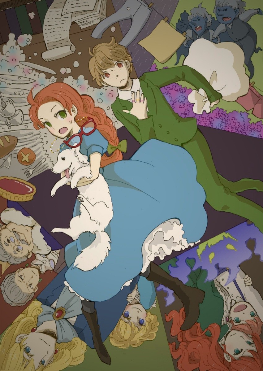 howl pendragon, sophie hatter, morgan pendragon, twinkle, waif, and 4 more (howl's moving castle and 1 more) drawn by purpleboots