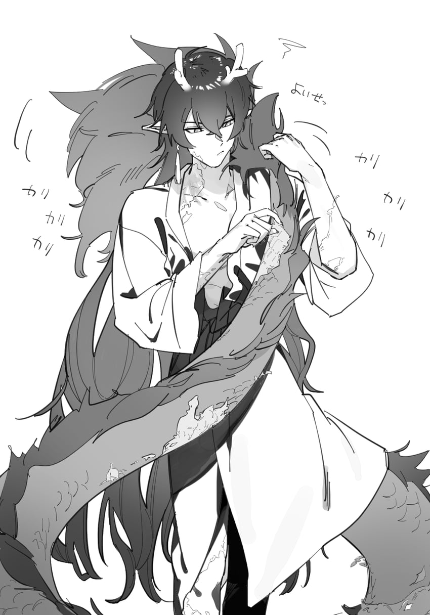 dan heng and dan feng (honkai and 1 more) drawn by poziteiiwakan