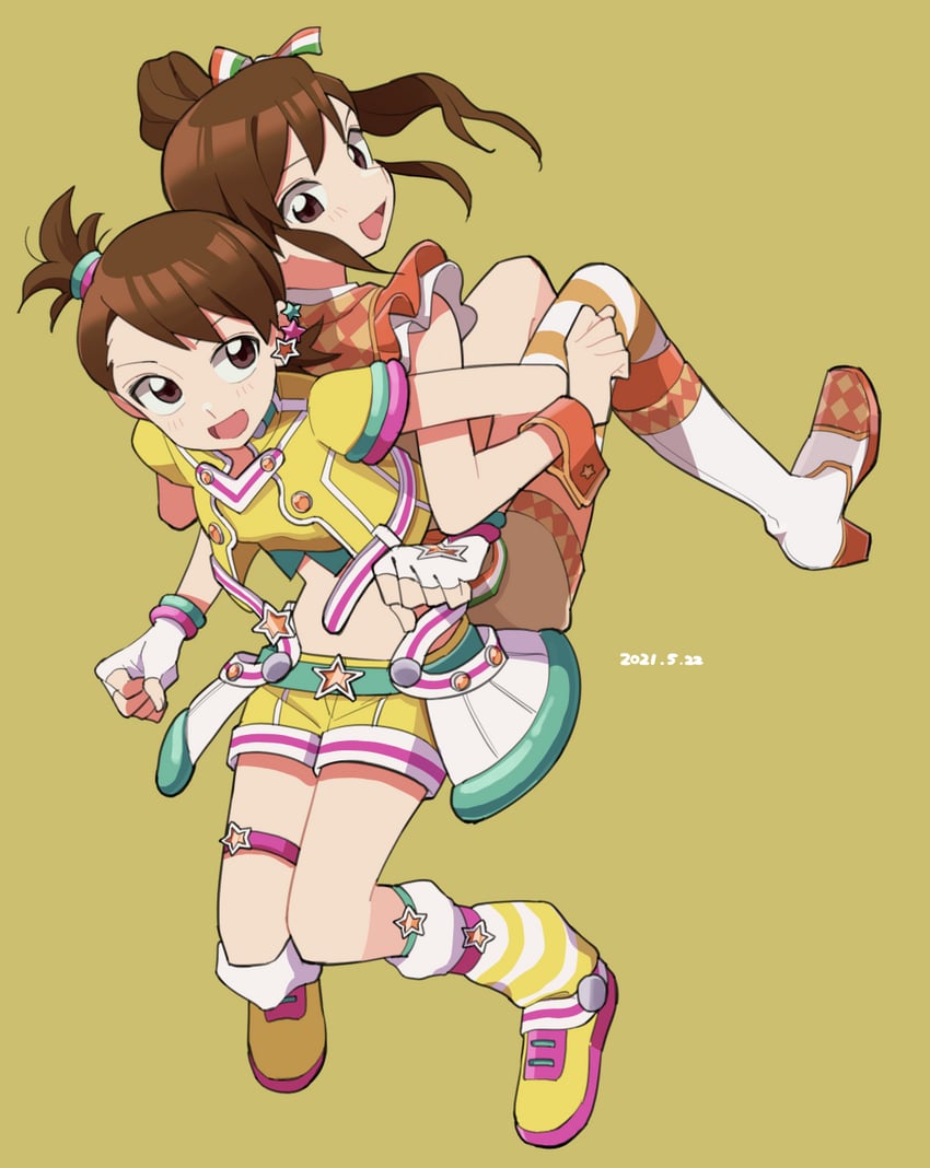 futami mami and futami ami (idolmaster and 2 more) drawn by tarako_oniyon