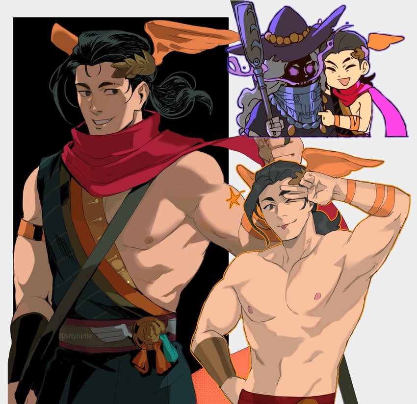 hermes and charon (hades and 1 more) drawn by tirtyturtle