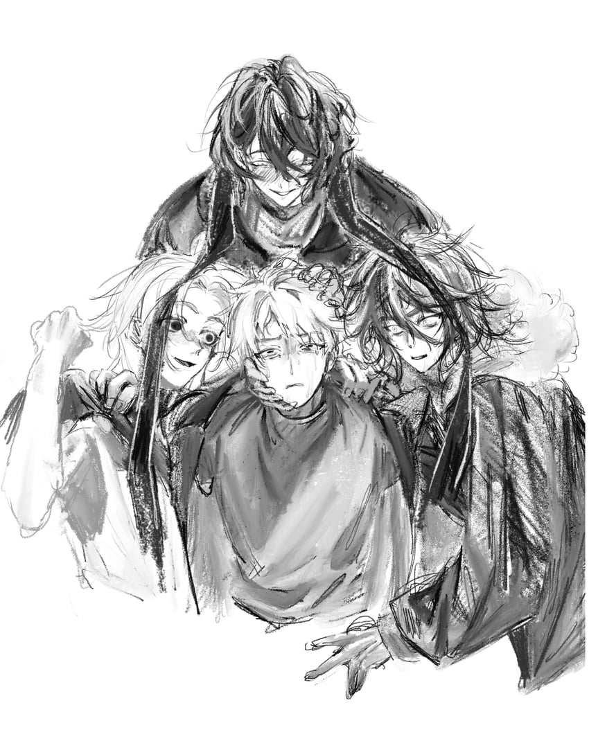 utsugi noriyuki, atou haruki, isoi reiji, and shinano eiji (saibou shinkyoku) drawn by 94dokugen