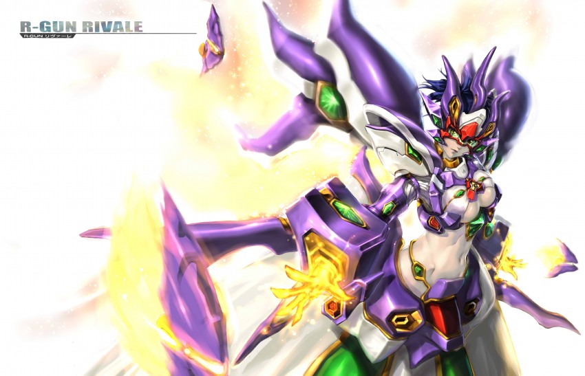 r-gun rivale (super robot wars and 1 more) drawn by jian_huang