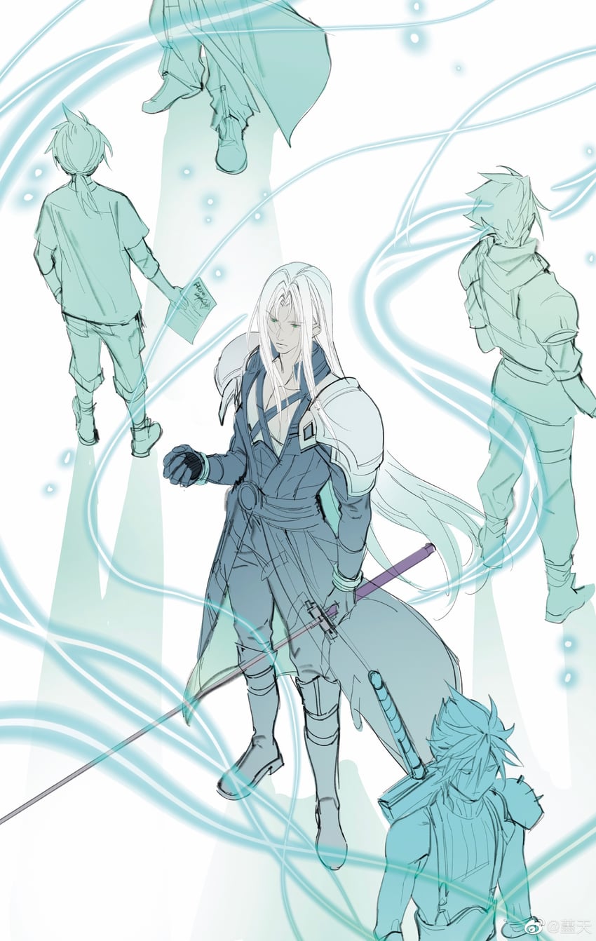 cloud strife and sephiroth (final fantasy and 4 more) drawn by xianyu314