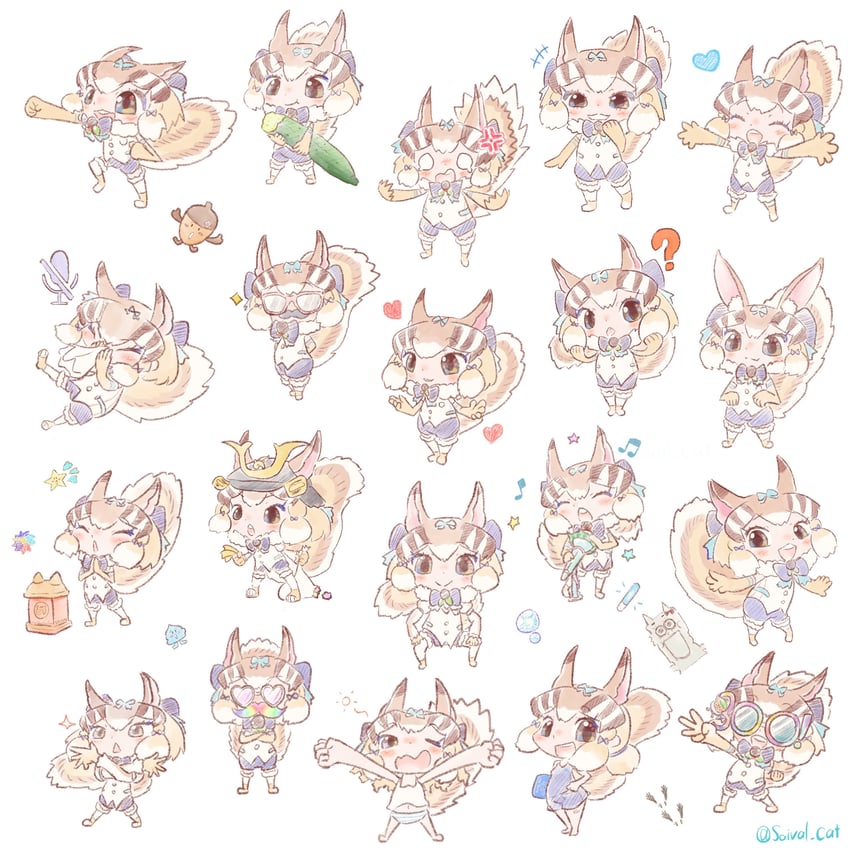 siberian chipmunk (kemono friends and 1 more) drawn by saival_cat