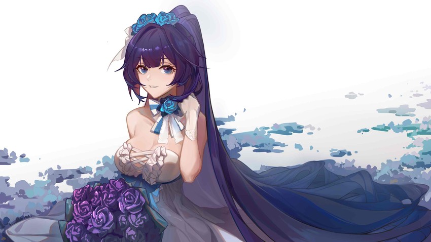 raiden mei (honkai and 1 more) drawn by xianyu_liang