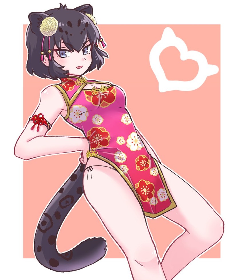 black jaguar (kemono friends and 1 more) drawn by tmtkn1