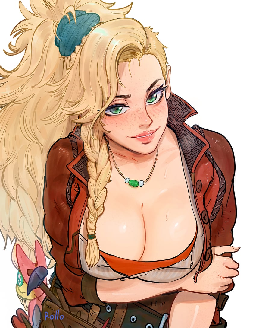 gemma (monster hunter and 1 more) drawn by rollo_(kuyuen1)
