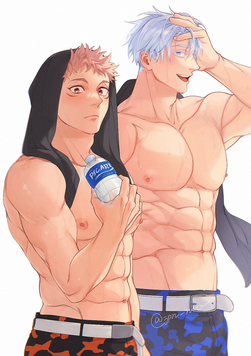 gojou satoru and itadori yuuji (jujutsu kaisen) drawn by ccccc_(jpn_m0)