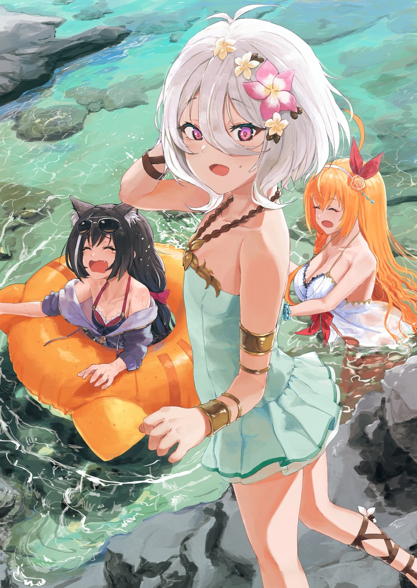 karyl, kokkoro, and pecorine (princess connect!) drawn by chen_bingyou
