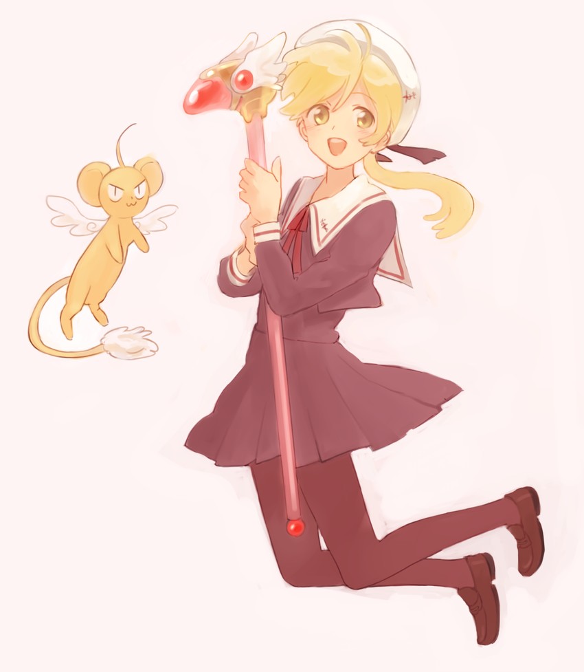 kinomoto sakura, kero, edward elric, and alphonse elric (cardcaptor sakura and 1 more) drawn by minako_(mdr)
