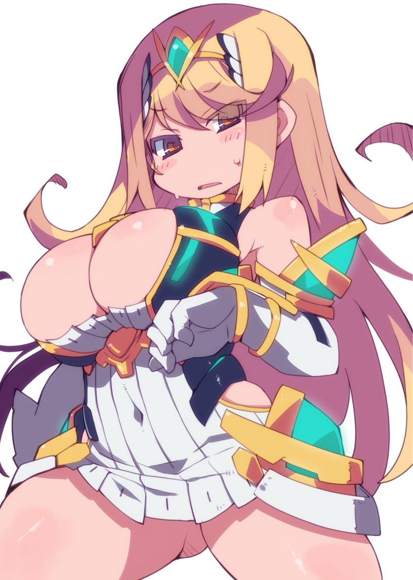 mythra (xenoblade chronicles and 1 more) drawn by zankuro