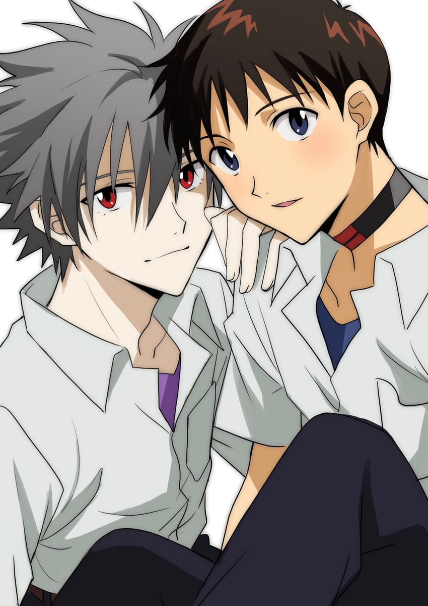 ikari shinji and nagisa kaworu (neon genesis evangelion and 2 more) drawn by tousok