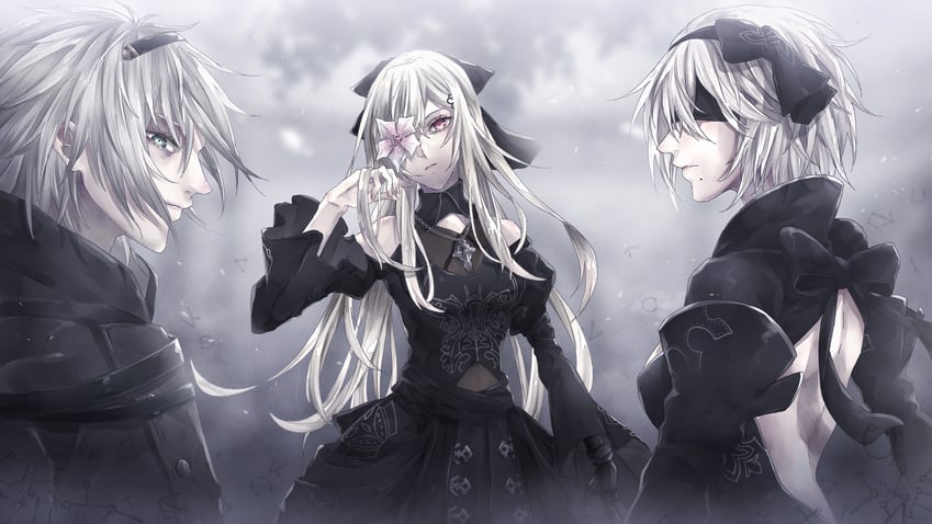 2b, zero, and nier (nier and 3 more) drawn by setsumushi