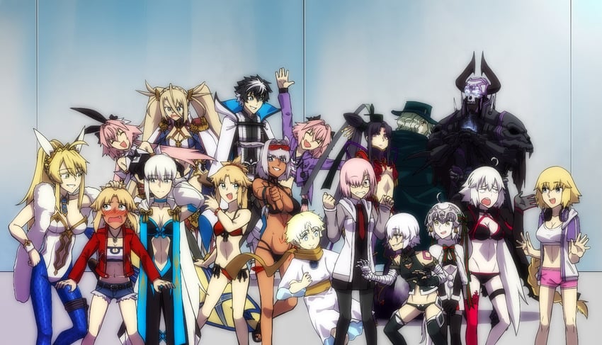 artoria pendragon, mash kyrielight, jeanne d'arc alter, astolfo, mordred, and 12 more (fate and 1 more) drawn by lazyartlazy12