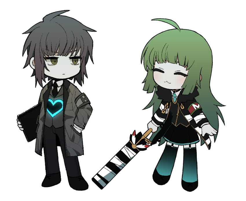 nugget and employee (project moon and 1 more) drawn by smoke_(killscreen_s)