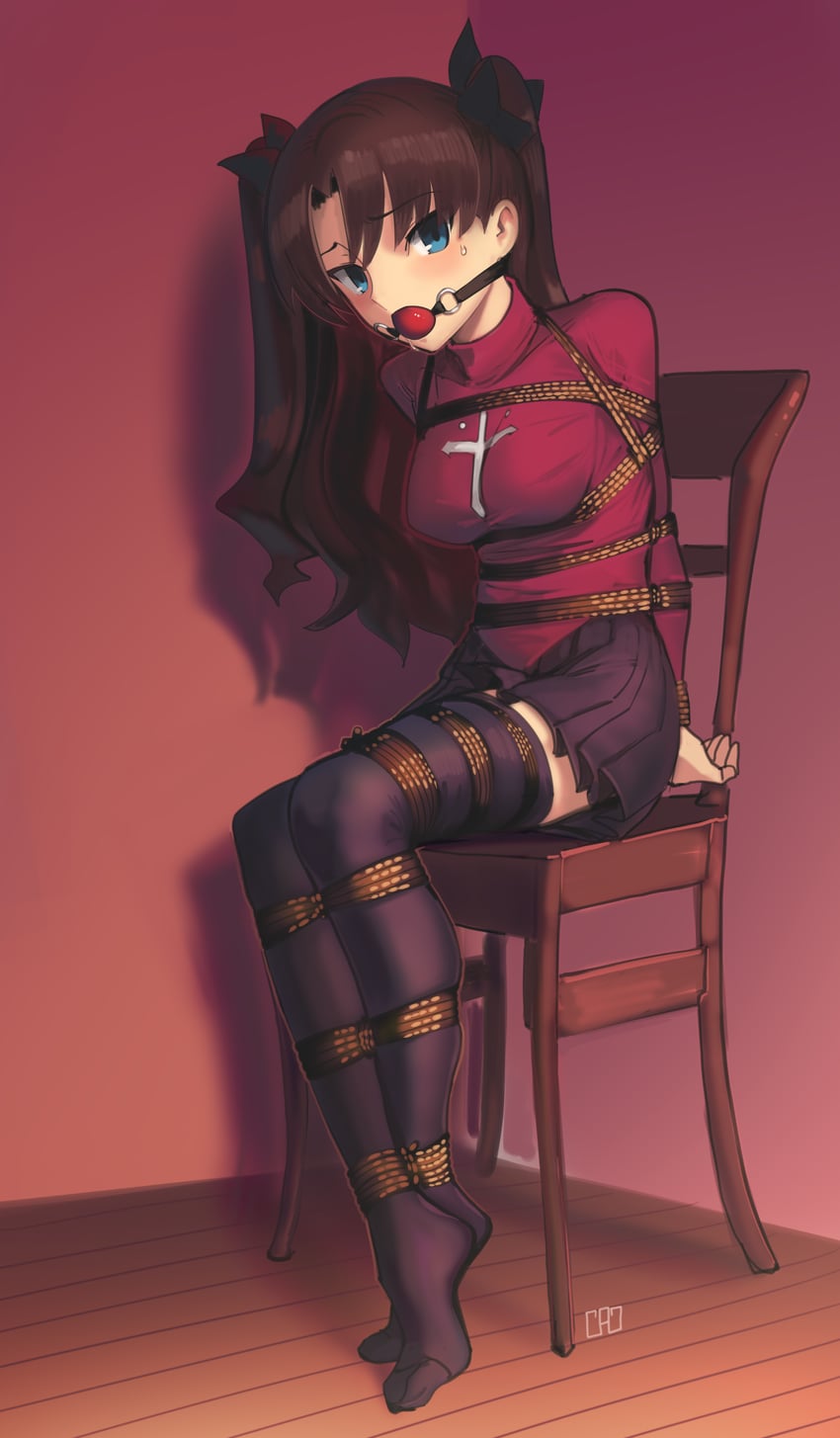 tohsaka rin (fate and 1 more) drawn by cad_(caddo)