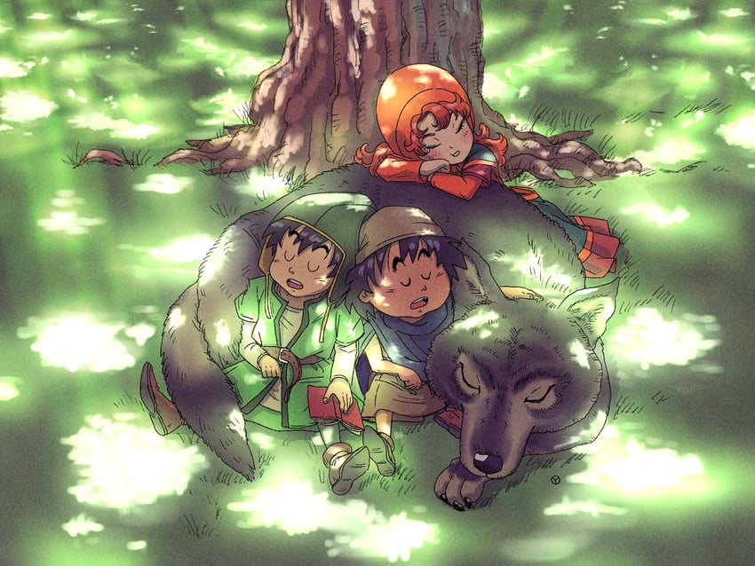 maribel, hero, and gabo (dragon quest and 1 more) drawn by yuto_sakurai