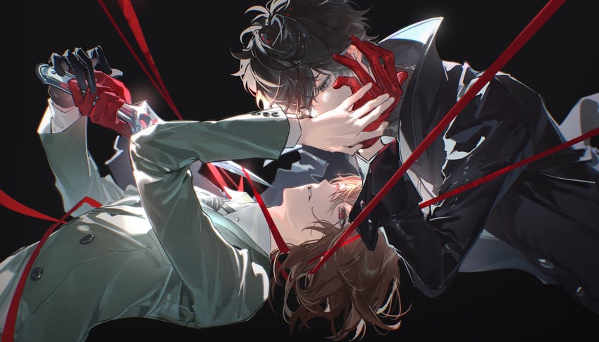 amamiya ren and akechi gorou (persona and 1 more) drawn by doran_(doran7280)