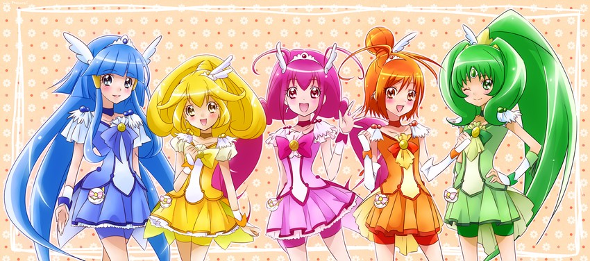 midorikawa nao, kise yayoi, aoki reika, hino akane, hoshizora miyuki, and 5 more (precure and 1 more) drawn by namizou