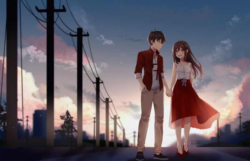 tateyama ayano and kisaragi shintarou (kagerou project) drawn by k-rumi