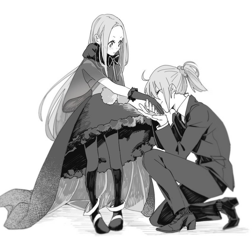 fujimaru ritsuka and chacha (fate and 1 more) drawn by con_potata