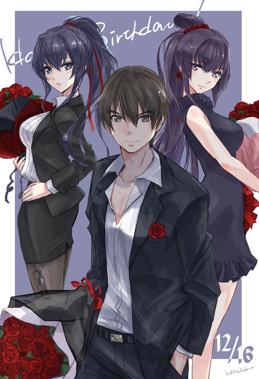 mitsurugi meiya, shirogane takeru, and koubuin yuuhi (muv-luv) drawn by jun_(rellik_&_redrum)