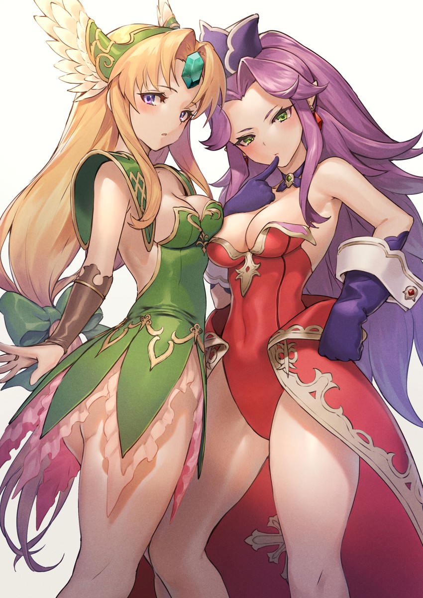riesz and angela (seiken densetsu and 1 more) drawn by pyz_(cath_x_tech)