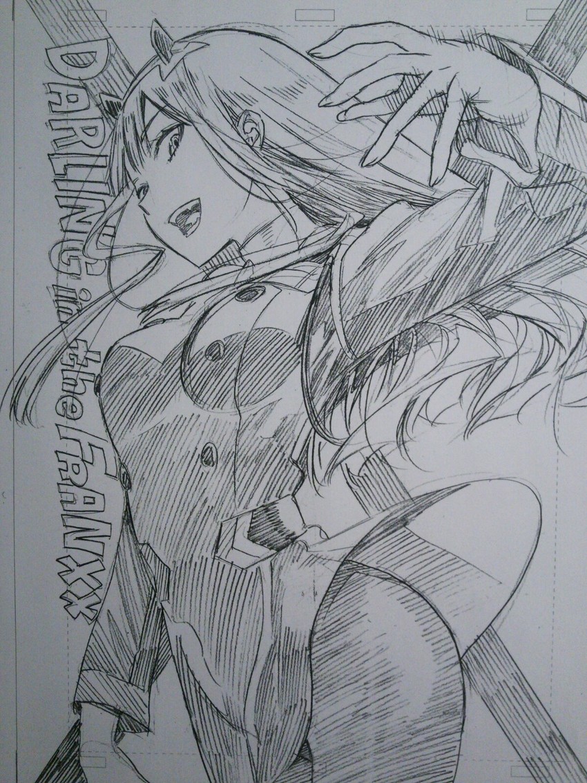 zero two (darling in the franxx) drawn by kojima_takeshi