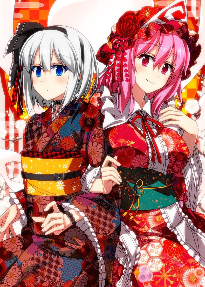 konpaku youmu and saigyouji yuyuko (touhou) drawn by sazanami_mio
