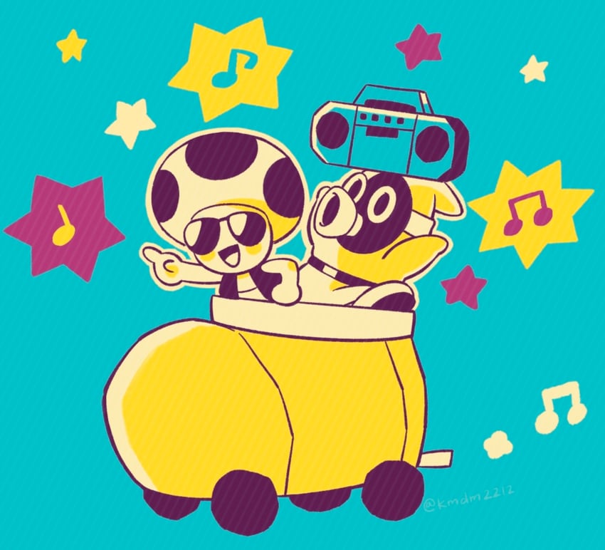 snifit and dj toad (mario and 2 more) drawn by dama8457