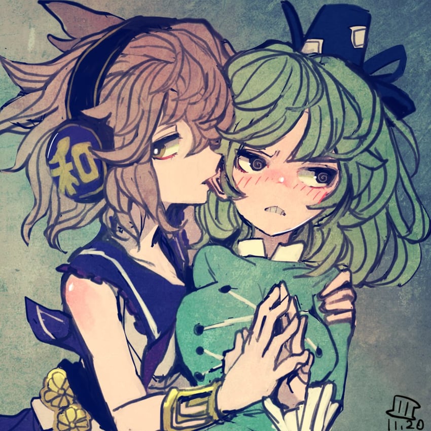 toyosatomimi no miko and soga no tojiko (touhou) drawn by maaru_(akira428)