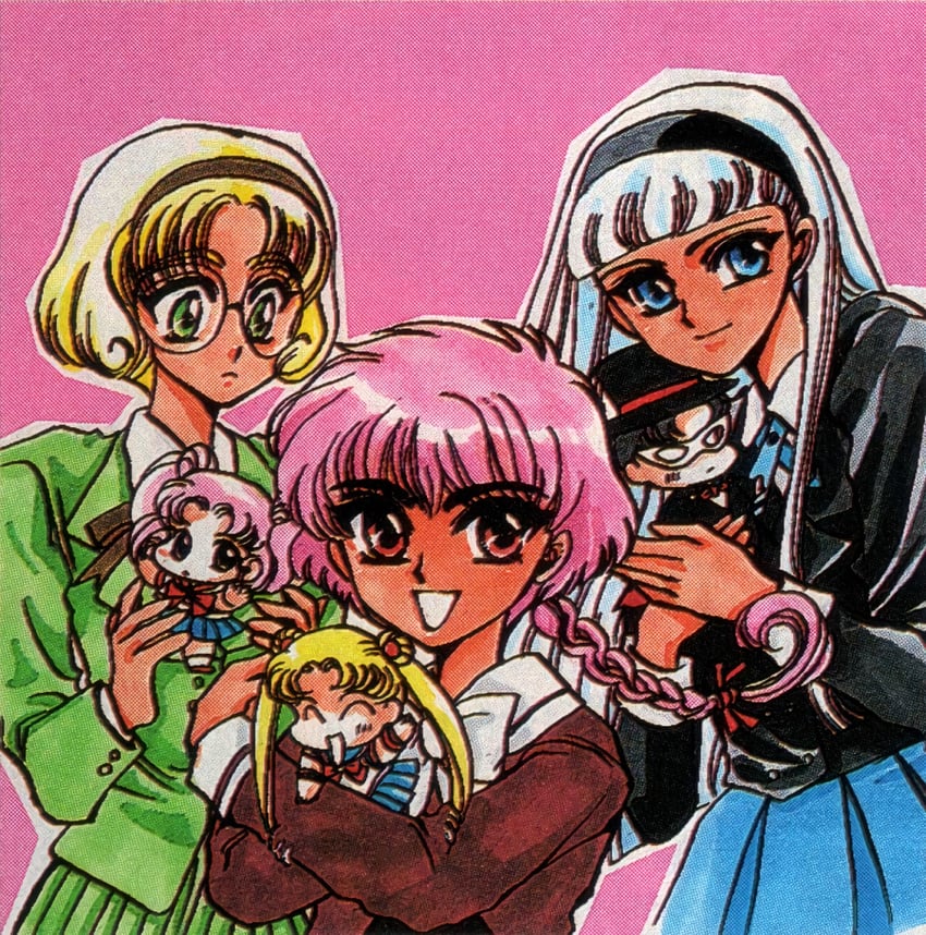 tsukino usagi, sailor moon, chibi usa, shidou hikaru, ryuuzaki umi, and 3 more (bishoujo senshi sailor moon and 2 more) drawn by clamp_(circle)