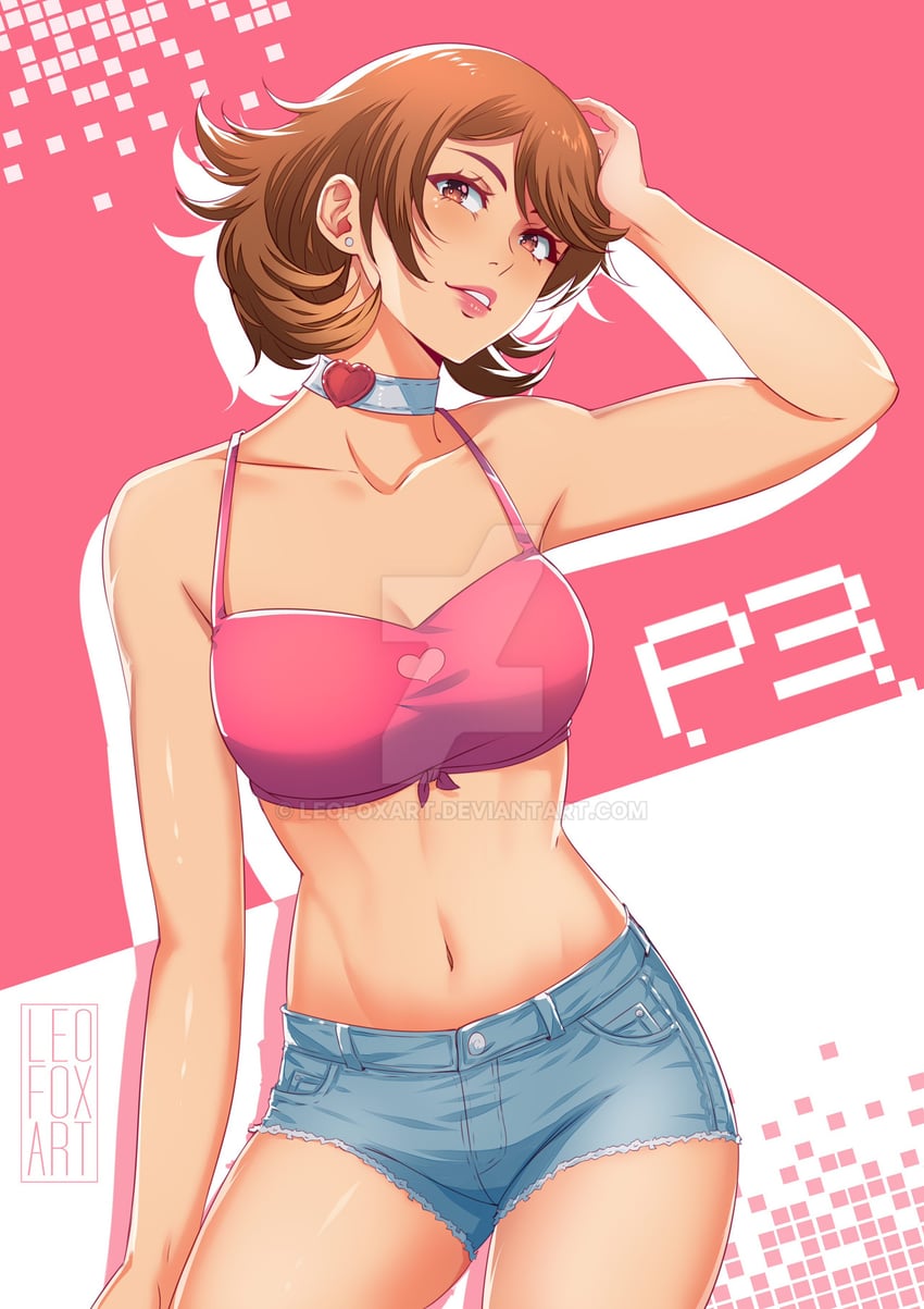 takeba yukari (persona and 1 more) drawn by leofoxart