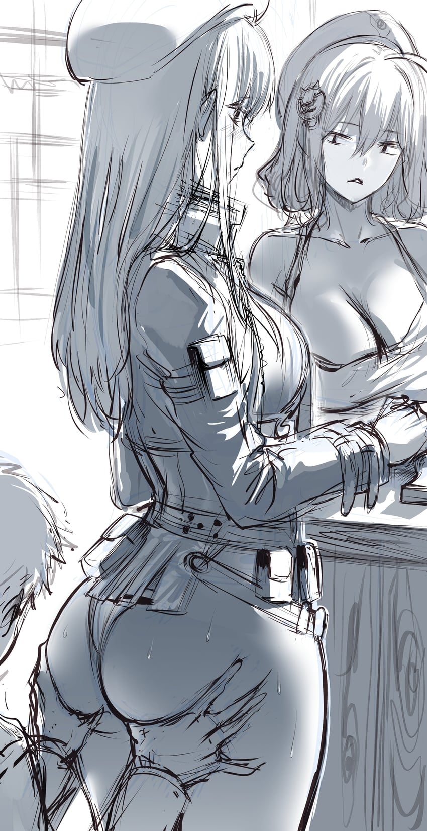 anis, rapi, and commander (goddess of victory: nikke) drawn by hews