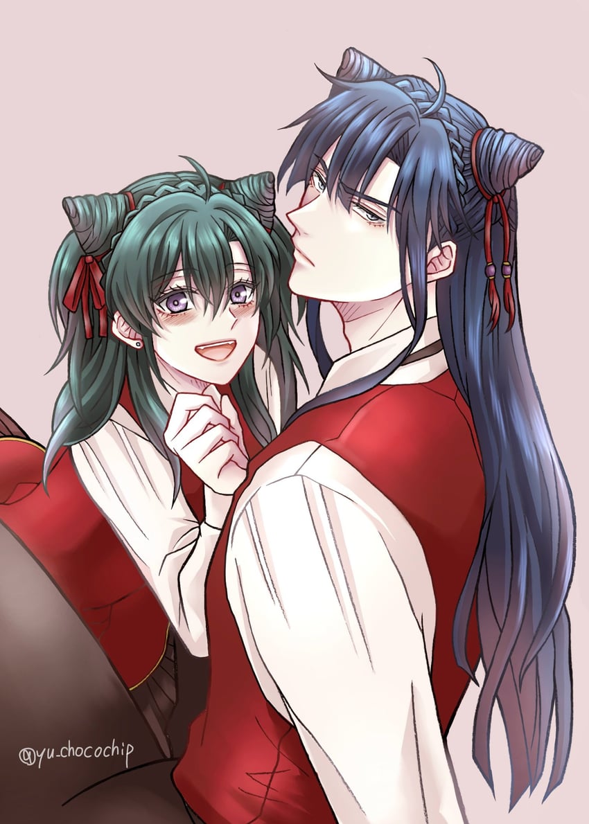 lenalee lee and kanda yuu (d.gray-man) drawn by yu_chocochip