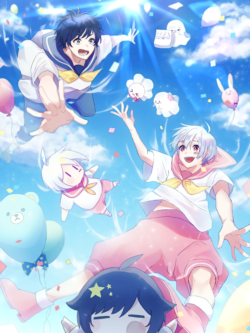 mafumafu, soraru, and mafuteru (indie utaite and 1 more) drawn by oga_sleep