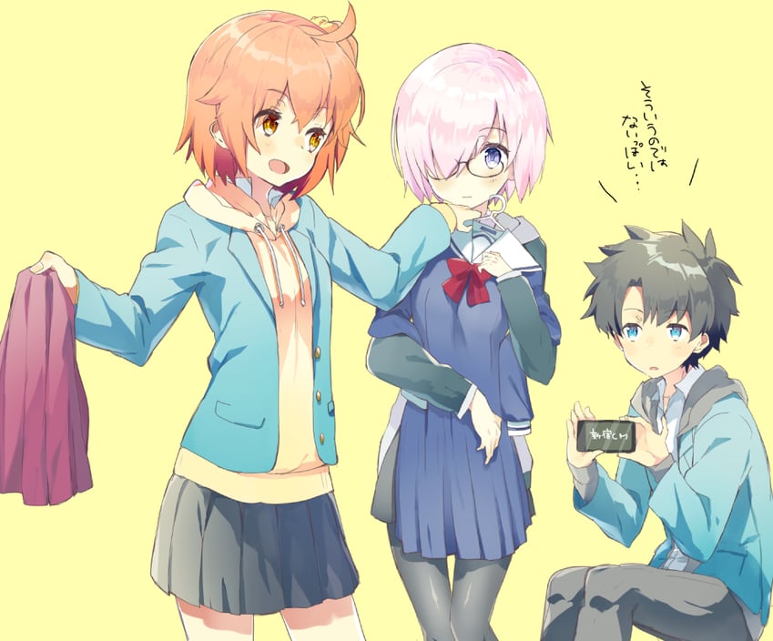mash kyrielight and fujimaru ritsuka (fate and 1 more) drawn by eka_eri