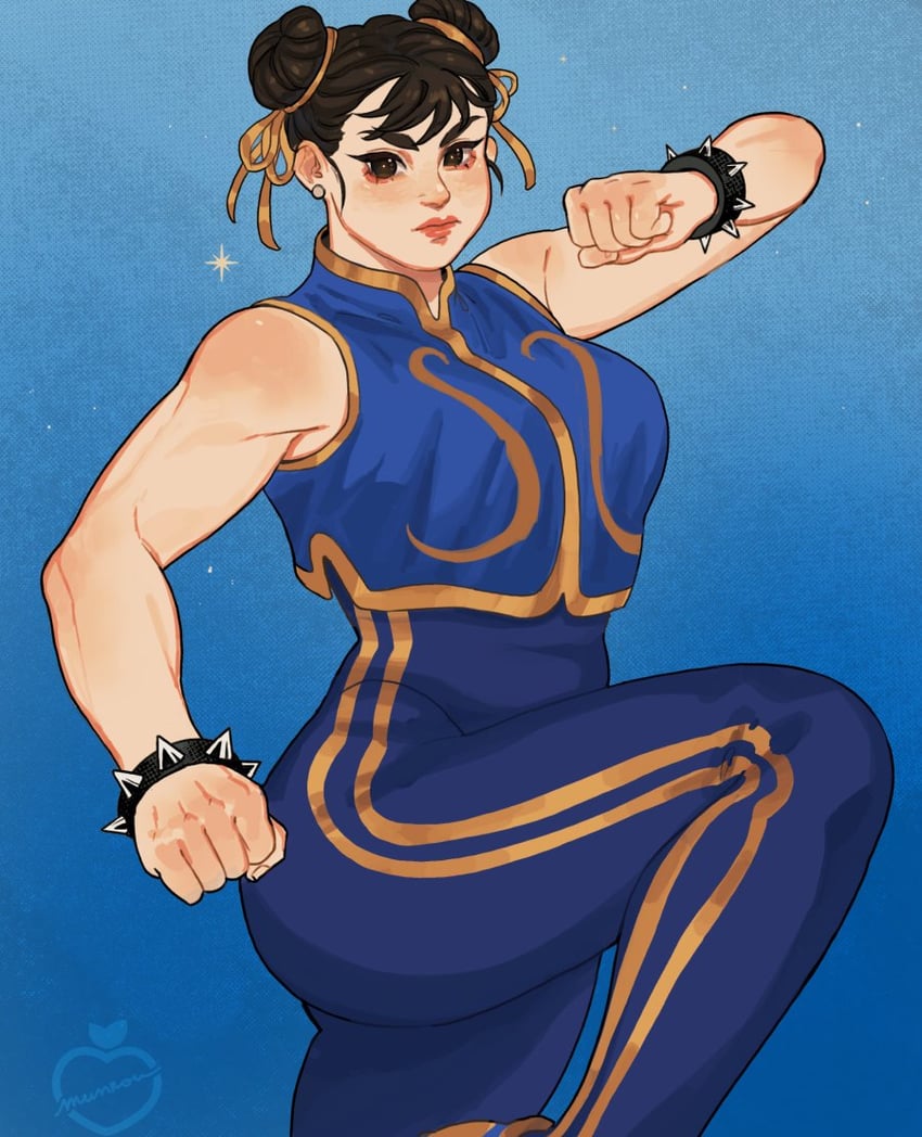 chun-li (street fighter and 1 more) drawn by munrou