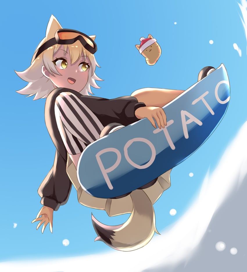 coyote and coyopotato (kemono friends and 1 more) drawn by sawara_noa
