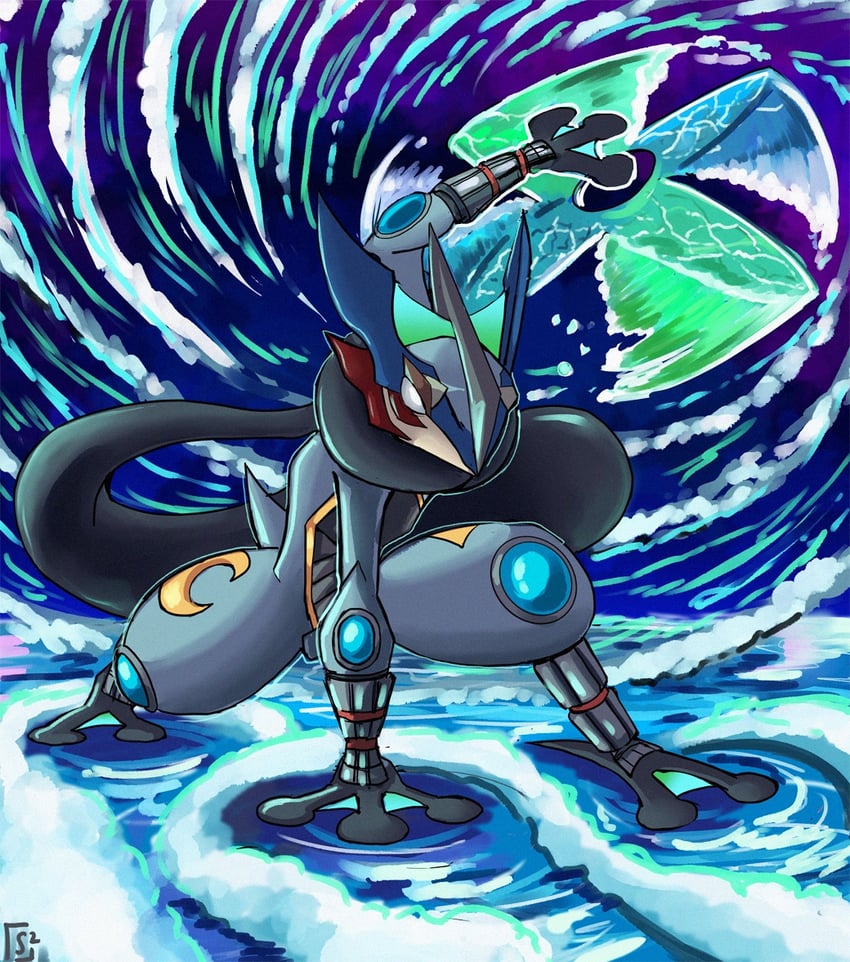 greninja and fierce deity (pokemon and 3 more) drawn by stoic_seraphim