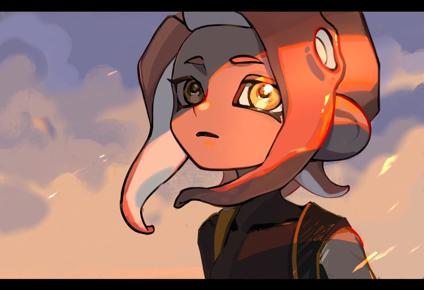 octoling player character, octoling girl, and agent 8 (splatoon and 2 more) drawn by feiguasang