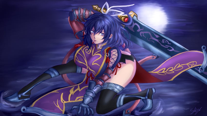 rixia mao (eiyuu densetsu and 2 more) drawn by seralalaaa