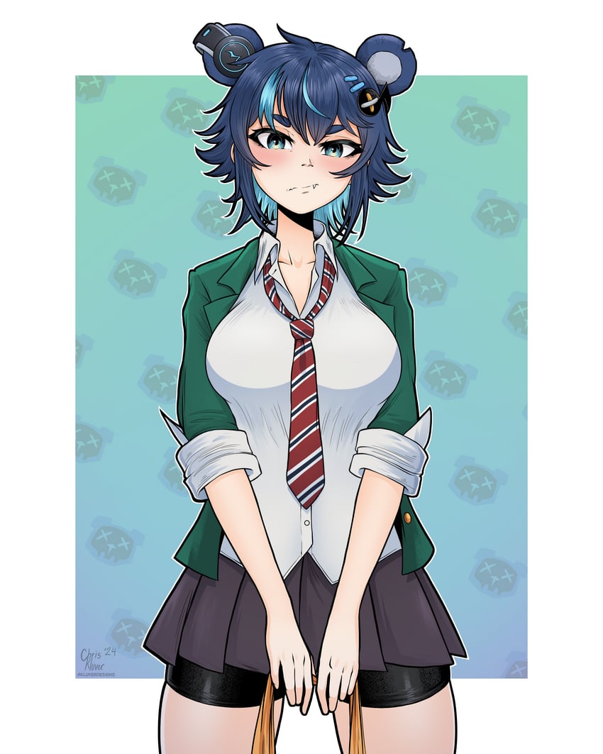aizawa tomo, fujikura uruka, and kuma (phase connect and 1 more) drawn by kluverdesigns